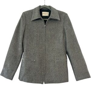 Max and Co. Active Herringbone Wool Blazer Jacket Size 42